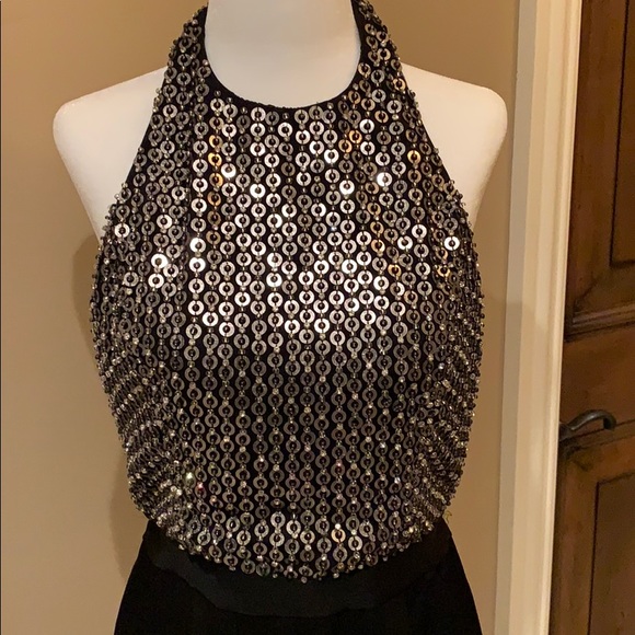 Metallic/satin romper - Picture 2 of 3